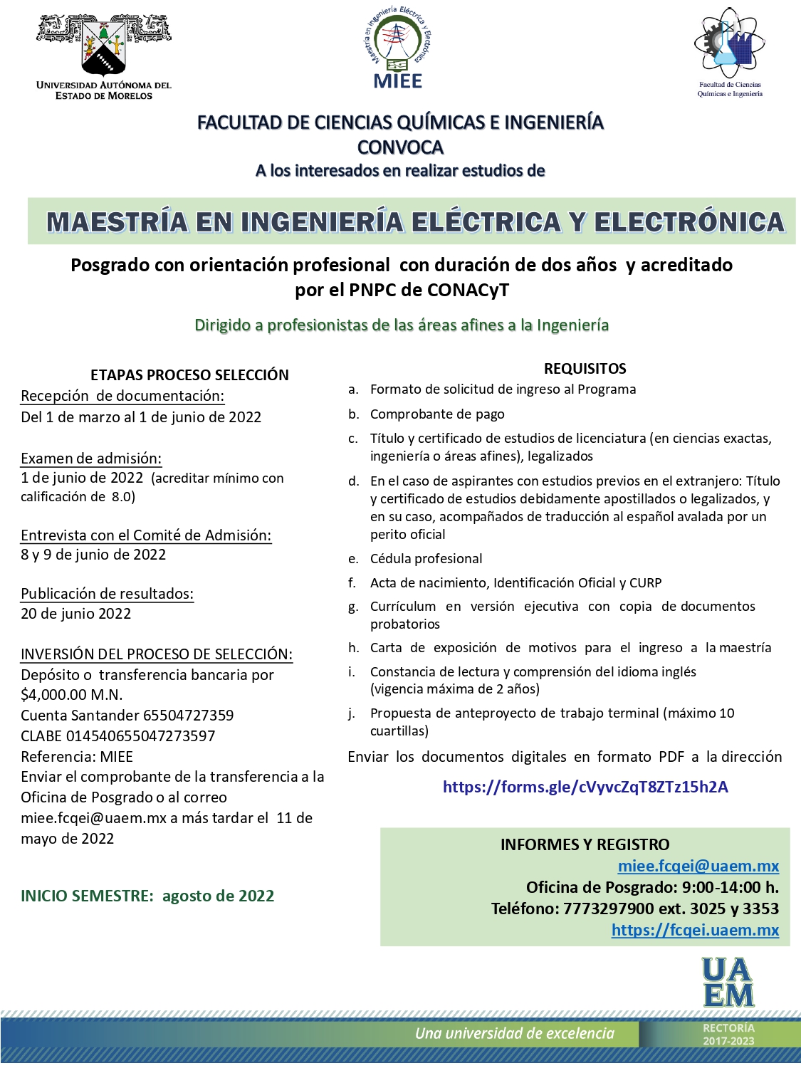 Maestría en Ingeniería Eléctrica y Electrónica